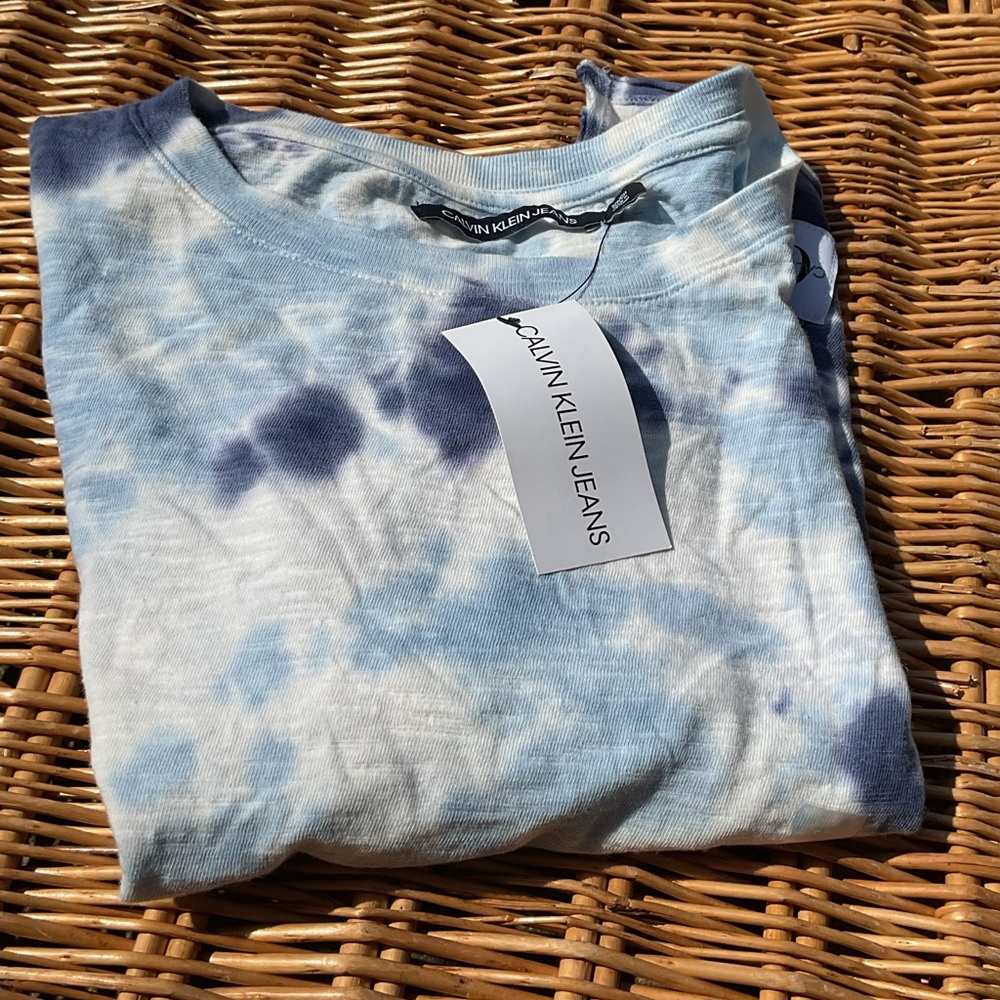 Calvin Klein Sky Blue Tie-Dye Tee